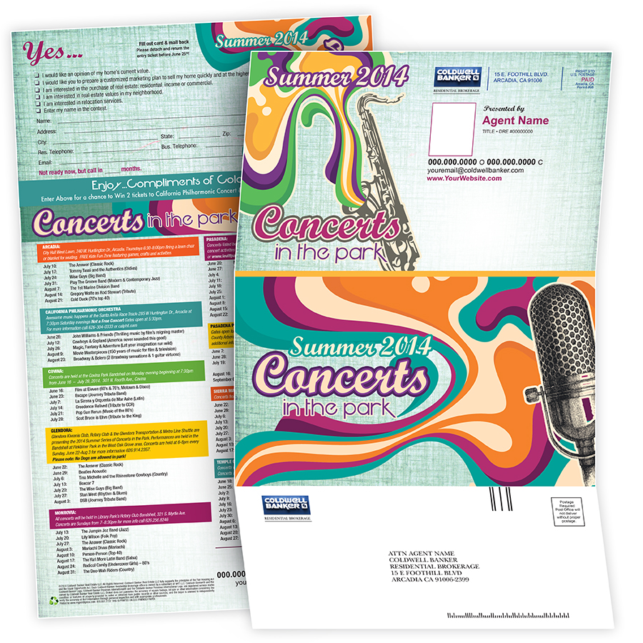 Concerts in the Park 2014 Mailers